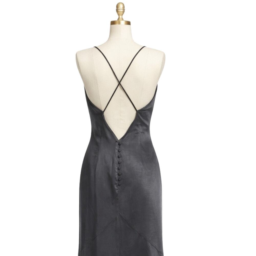 Elliatt Aisle Satin Slip Maxi Dress XL Black NWT - Picture 7 of 9